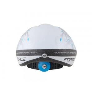 Force přilba FUN FLOWERS dětská (bílá/šedá/modrá)