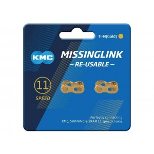 KMC spojka řetězu 11R Ti-N Gold 2ks