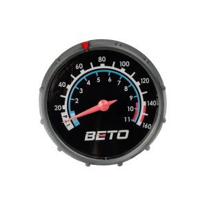 Beto nožní pumpa Moto Al+manometr (černá)